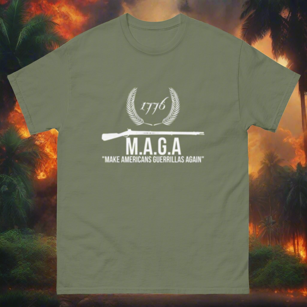 MAKE AMERICANS GUERRILLAS AGAIN SHIRT (OD GREEN)